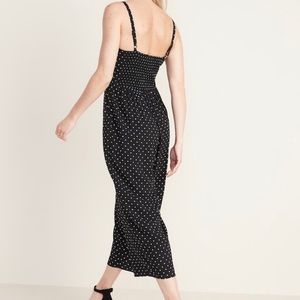 Black/white polka dot jumpsuit